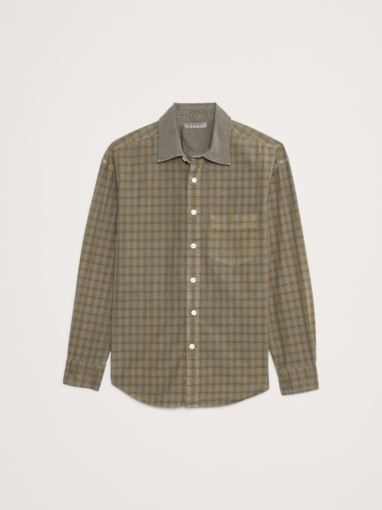 Loose-Fit Washed Cotton Poplin Shirt