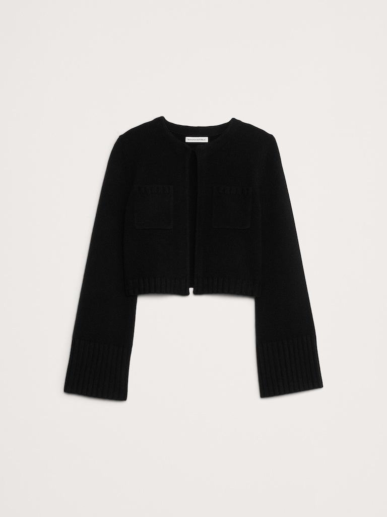 Merino-Cashmere Crop Cardigan