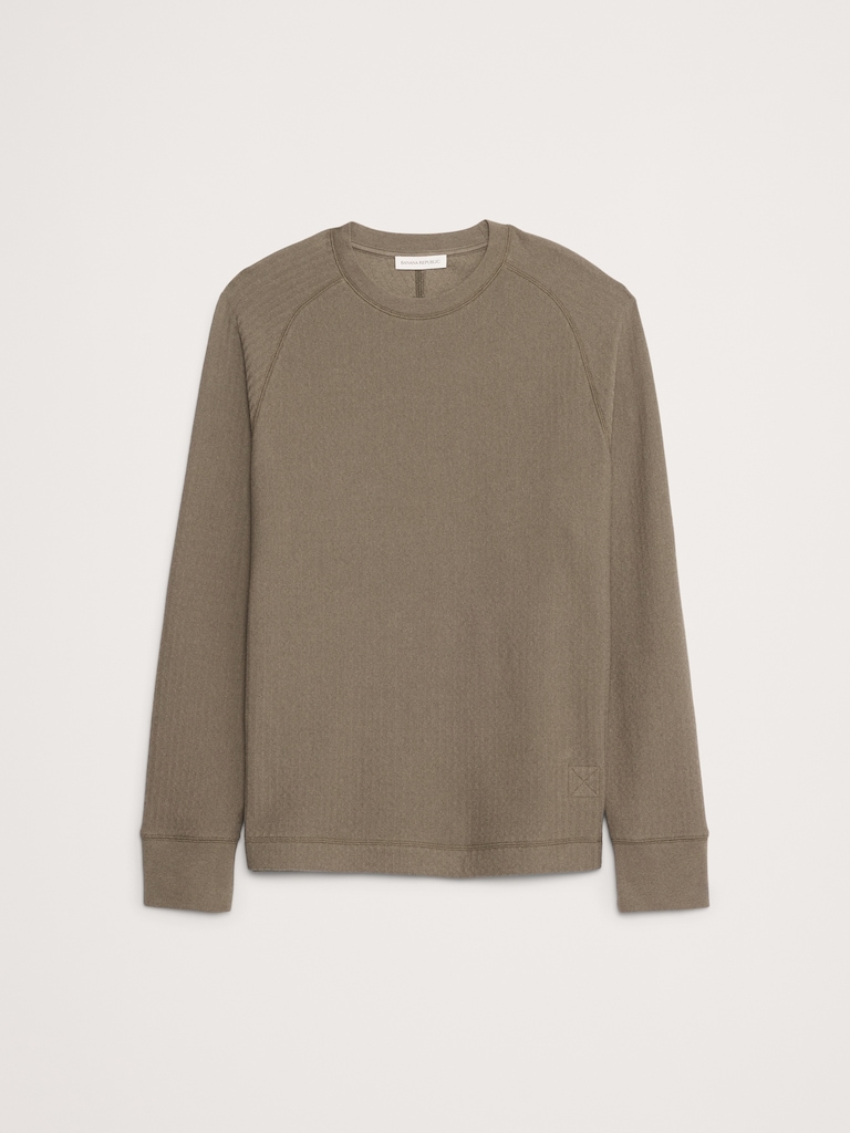 Slub Double-Knit Herringbone T-Shirt