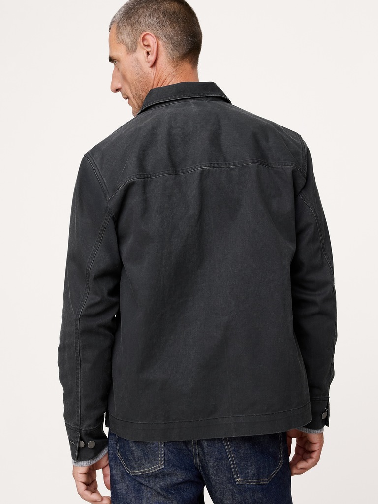Coated Cotton Twill Overshirt