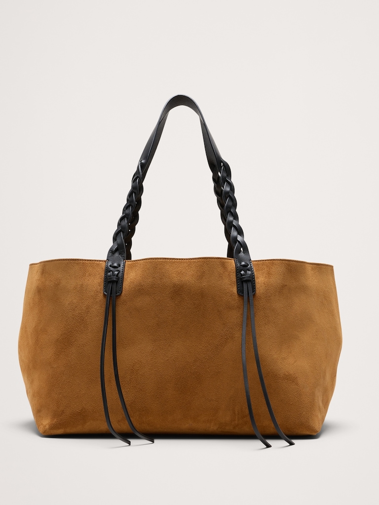 Large Leather East-West Tote