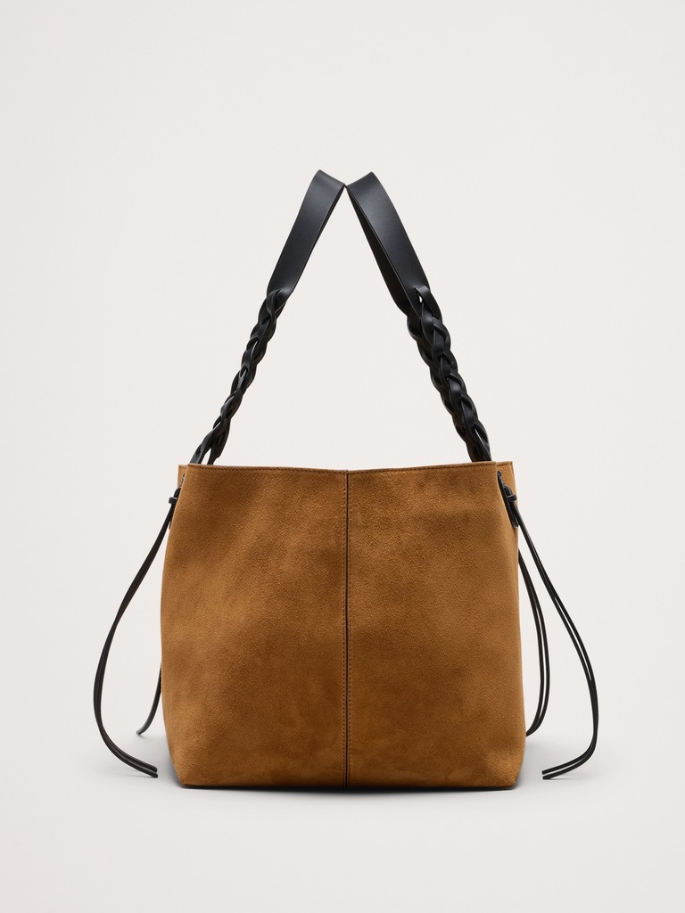 Large Leather East-West Tote