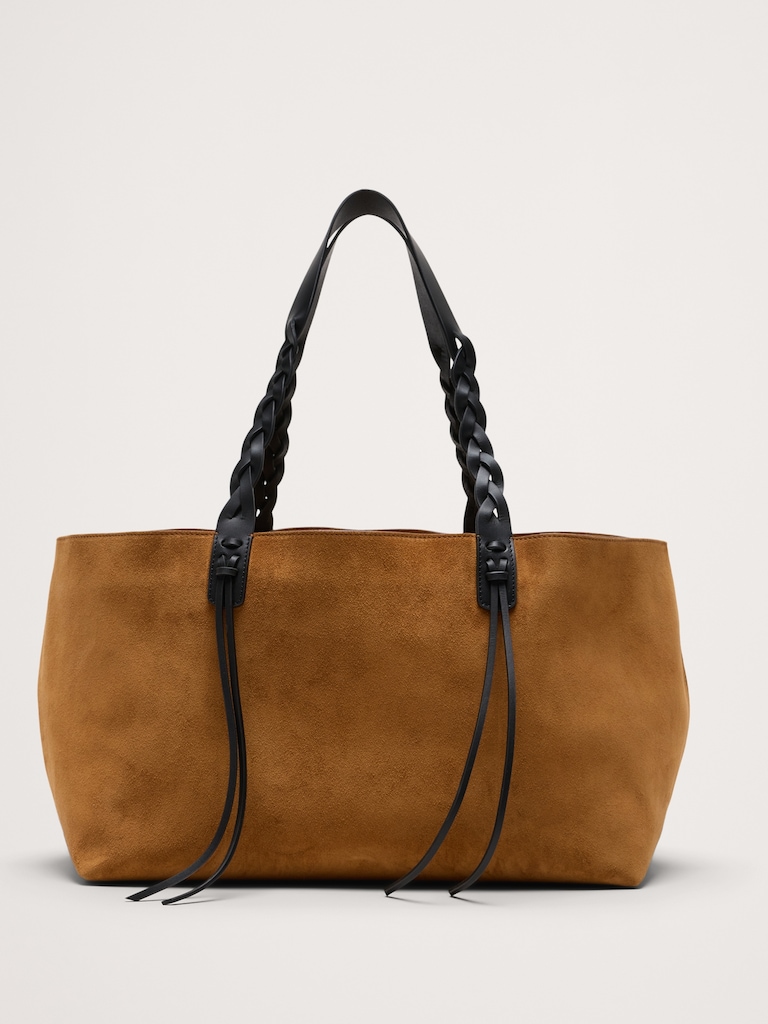 Large Leather East-West Tote