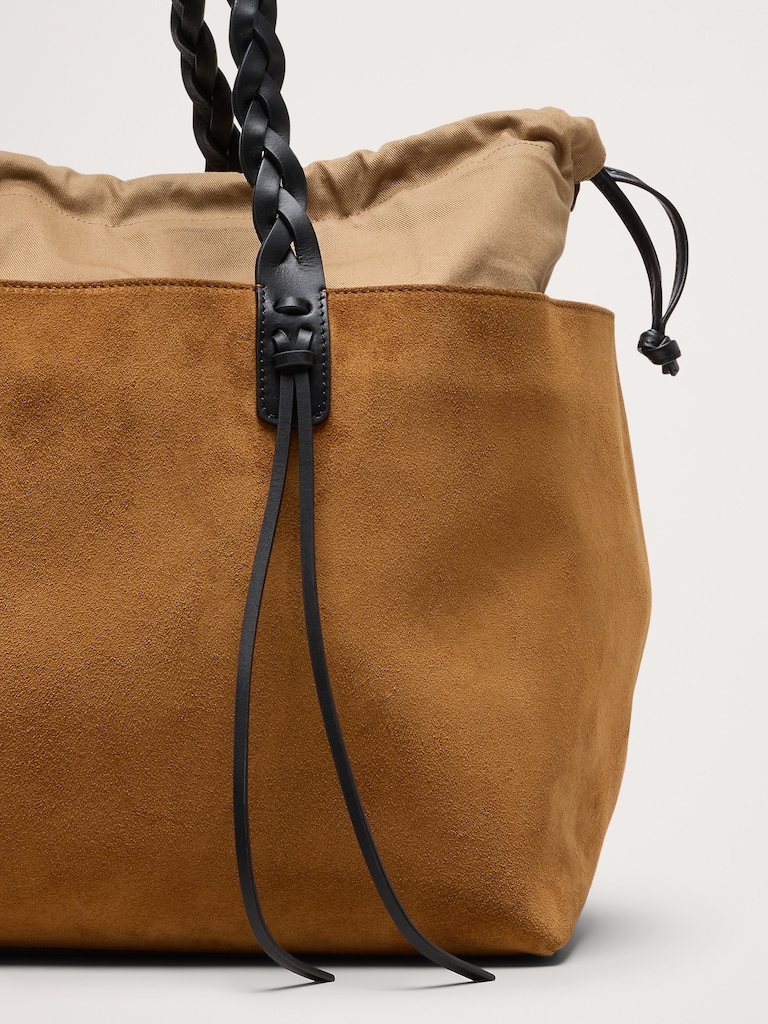 Large Leather East-West Tote