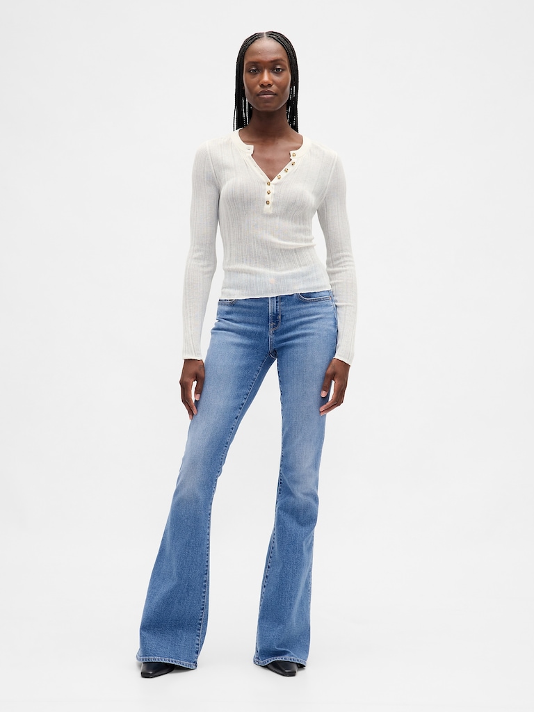 Low Rise Flare Jeans