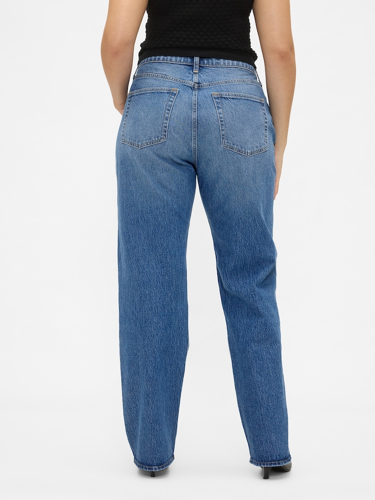 High Rise Relaxed Straight Jeans