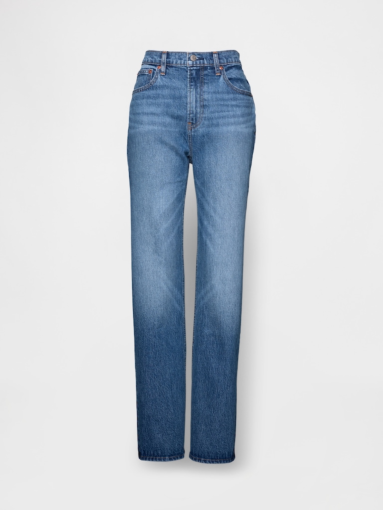 High Rise Relaxed Straight Jeans