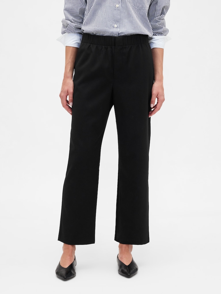 Recycled High Rise Straight-Leg Pants