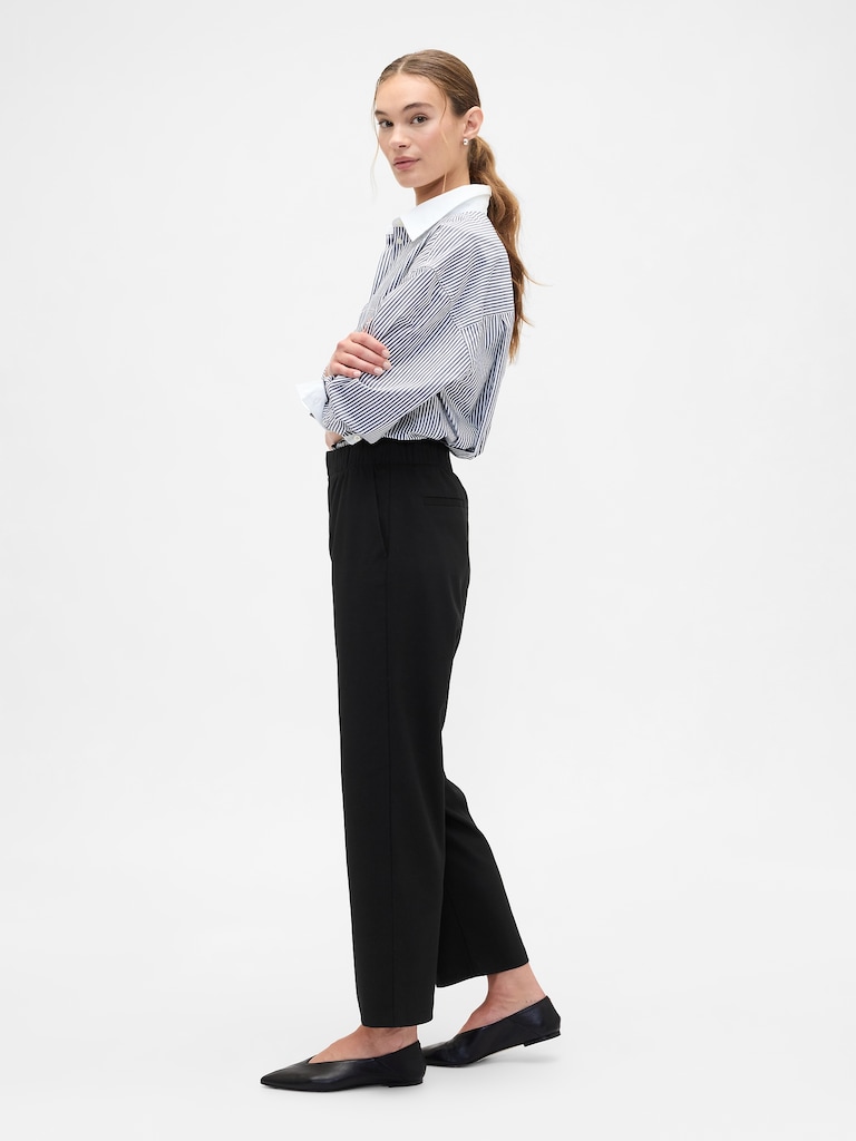 Recycled High Rise Straight-Leg Pants