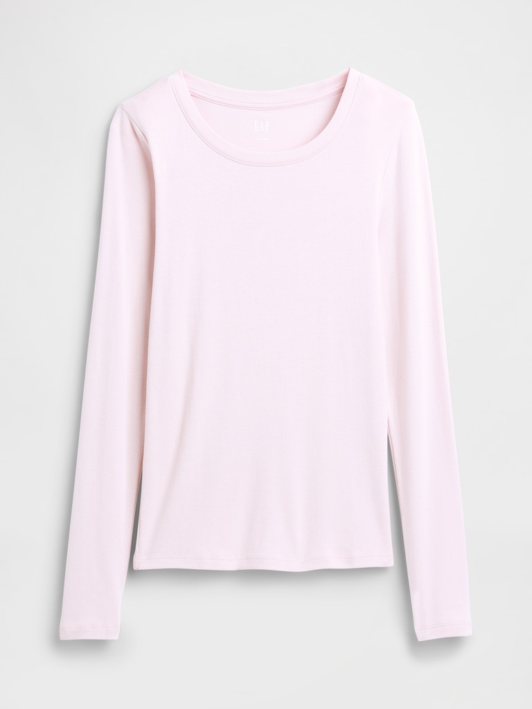 Modern Ribbed Crewneck T-Shirt