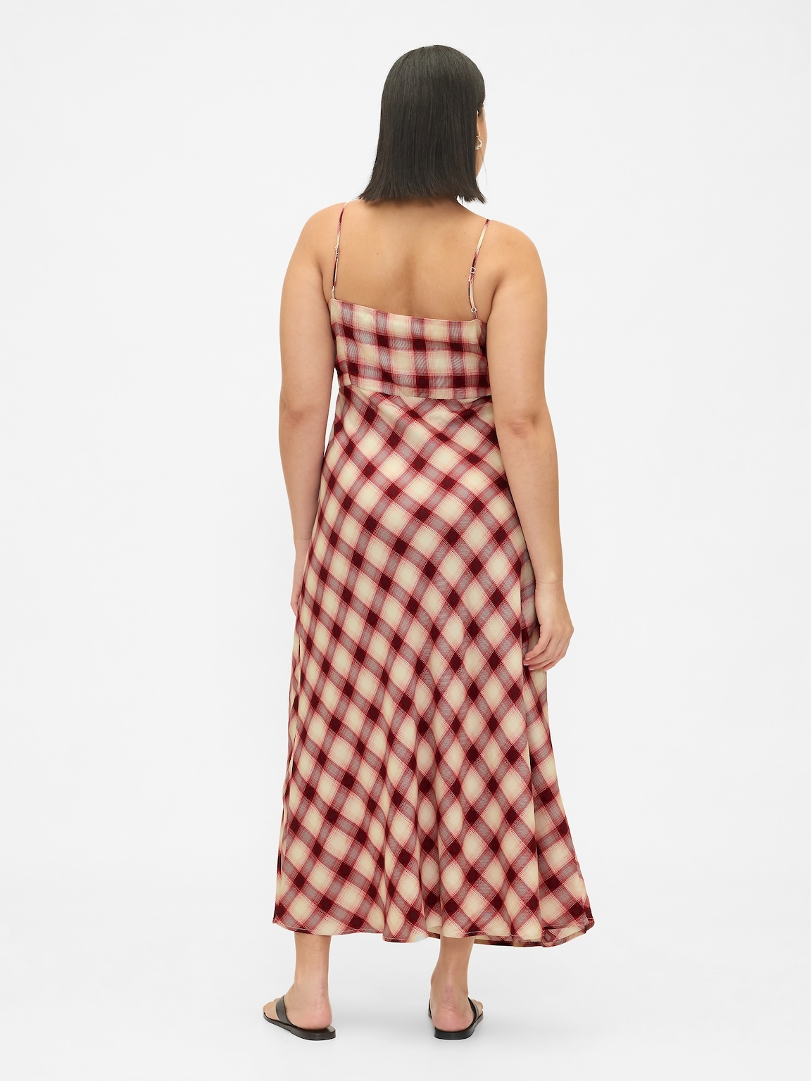 Button-Front Cami Maxi Dress
