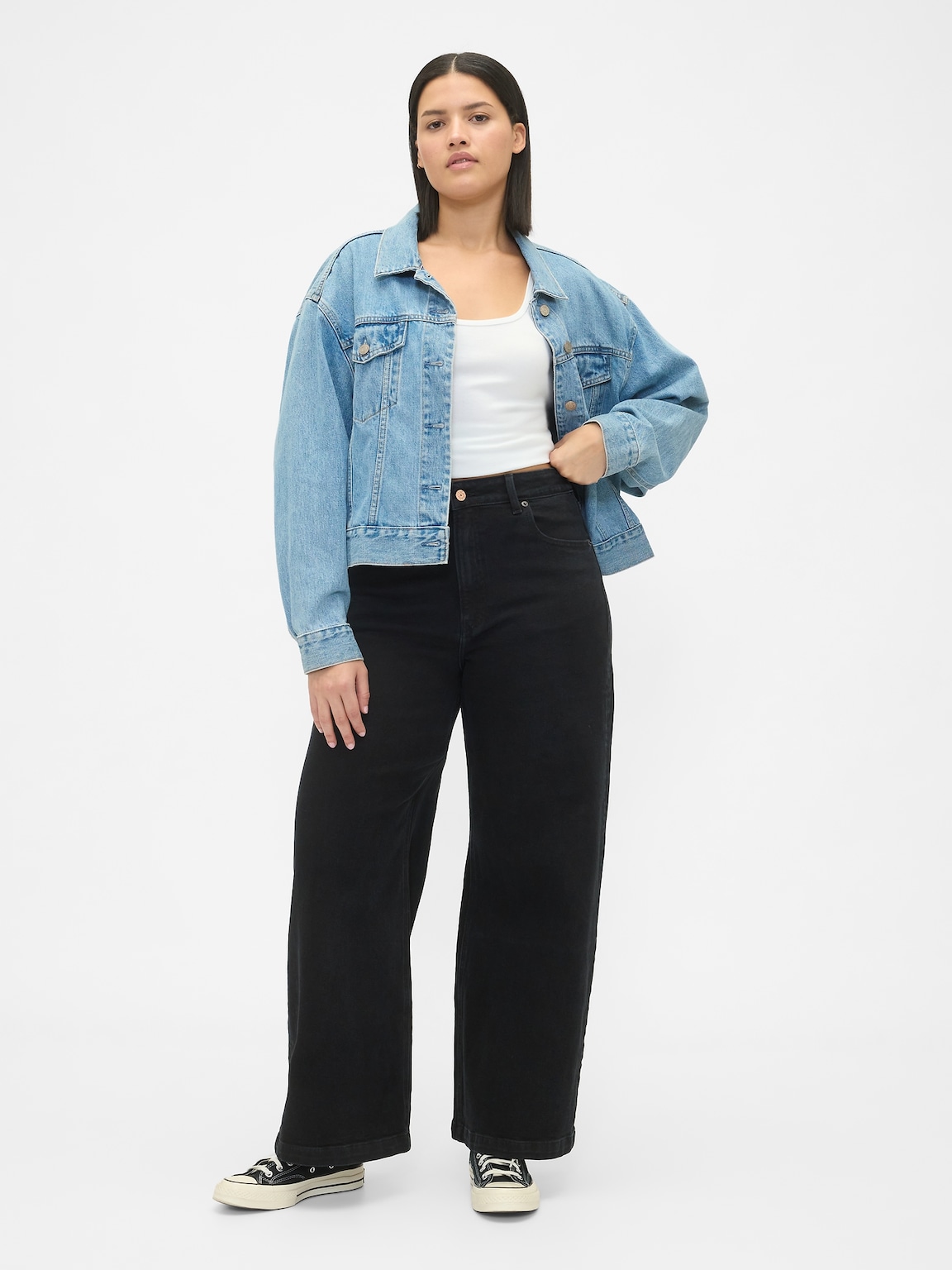 Extra High Rise Stride Wide-Leg Jeans