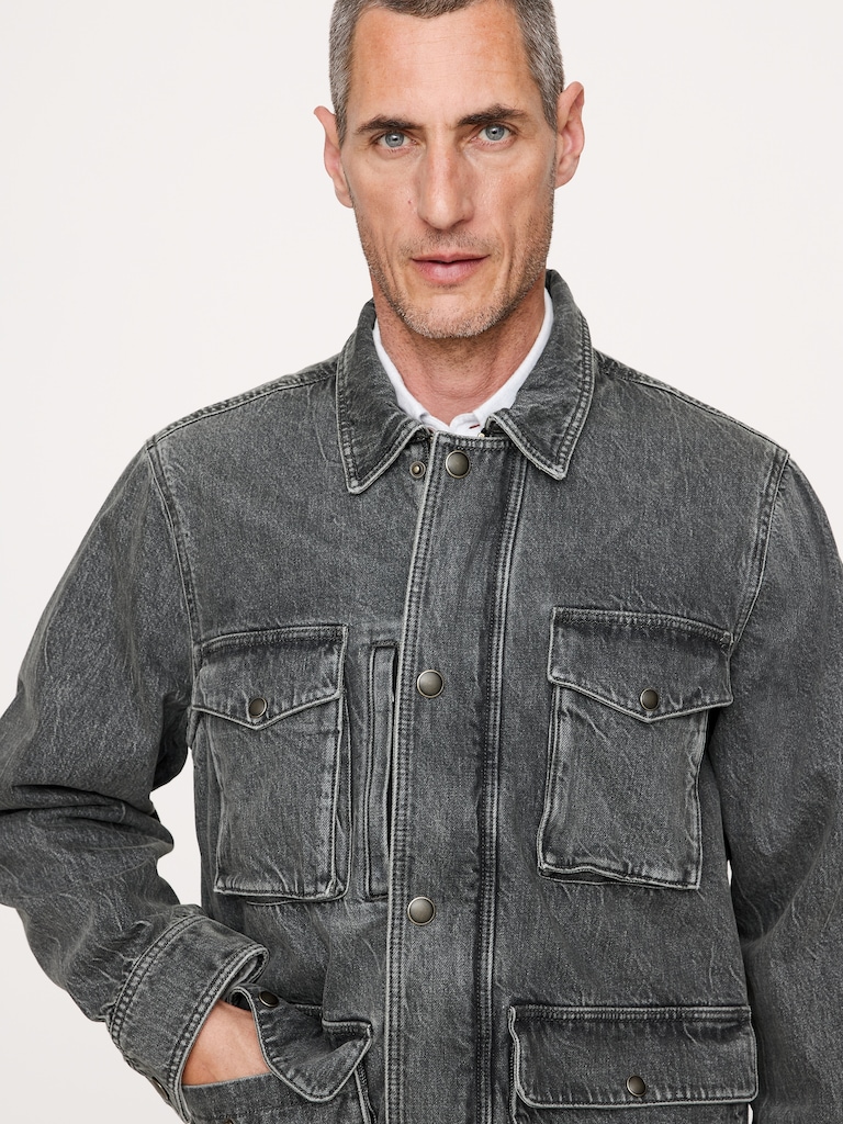 Oversized Italian Denim Field Jacket