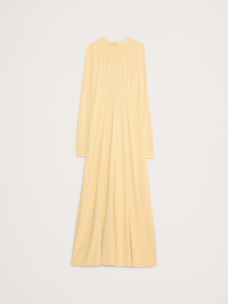 Paneled Knit Maxi Dress