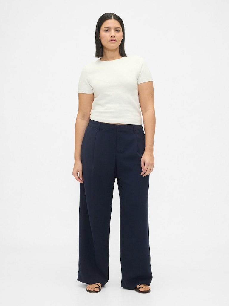 365 Low Rise Pleated Wide-Leg Trousers