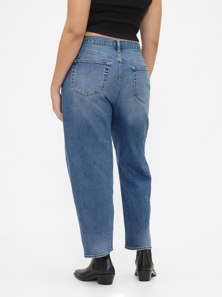 Mid Rise Relaxed Crop Jeans