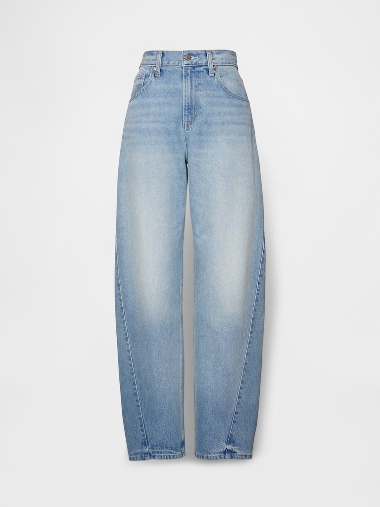 High Rise Baggy Barrel Jeans