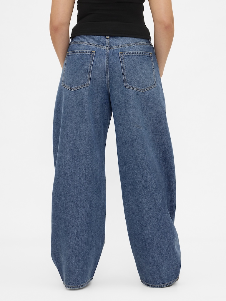 High Rise Baggy Barrel Jeans