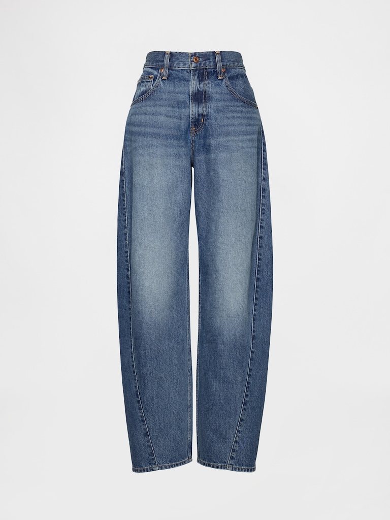 High Rise Baggy Barrel Jeans