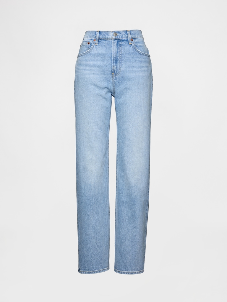 High Rise Relaxed Straight Jeans