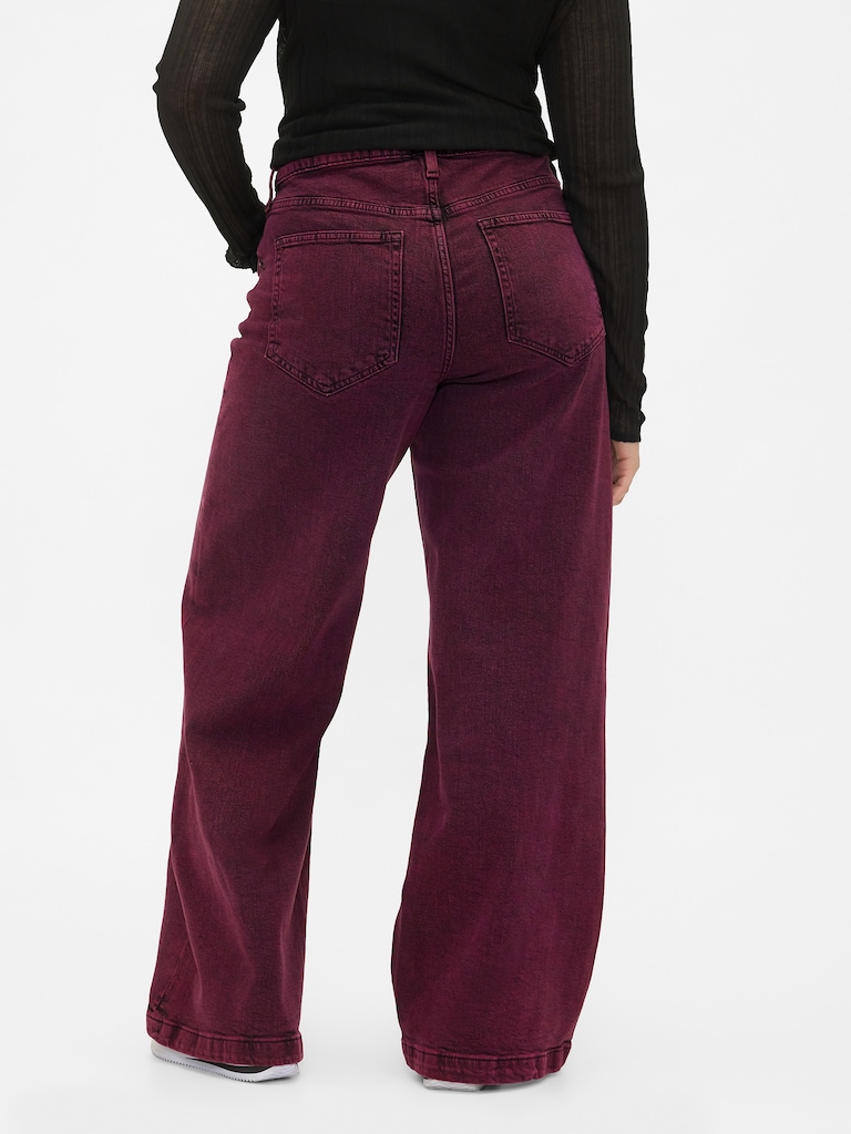 High Rise Stride Wide-Leg Jeans