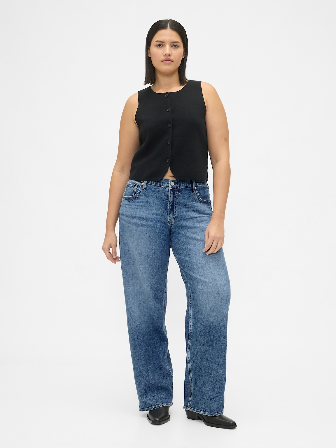 Low Rise '90s Loose Jeans