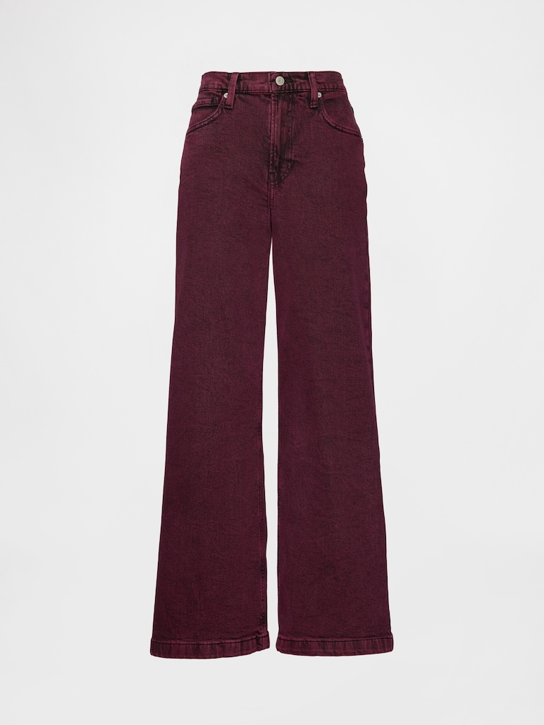 High Rise Stride Wide-Leg Jeans