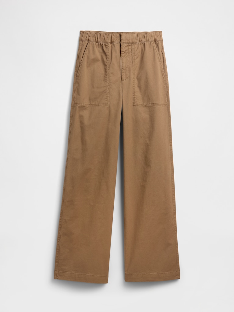 High Rise Easy Wide-Leg Khakis