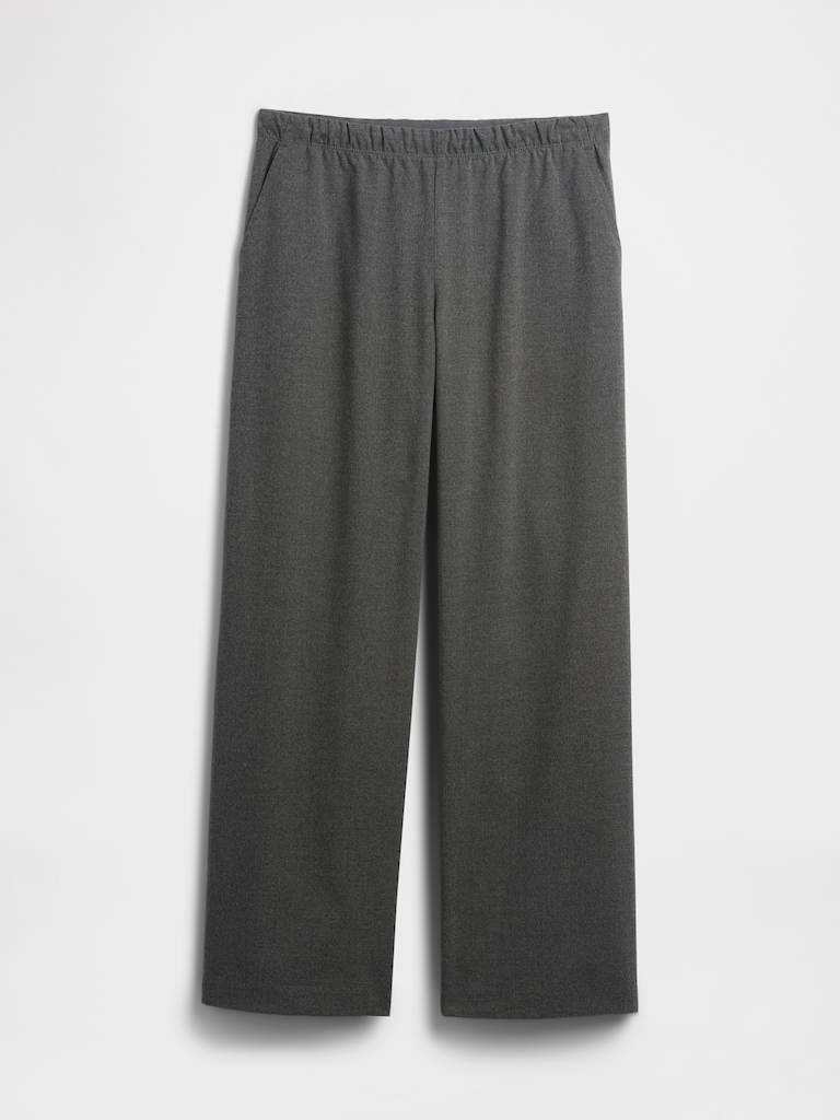 Recycled Mid Rise Easy Wide-Leg Pants