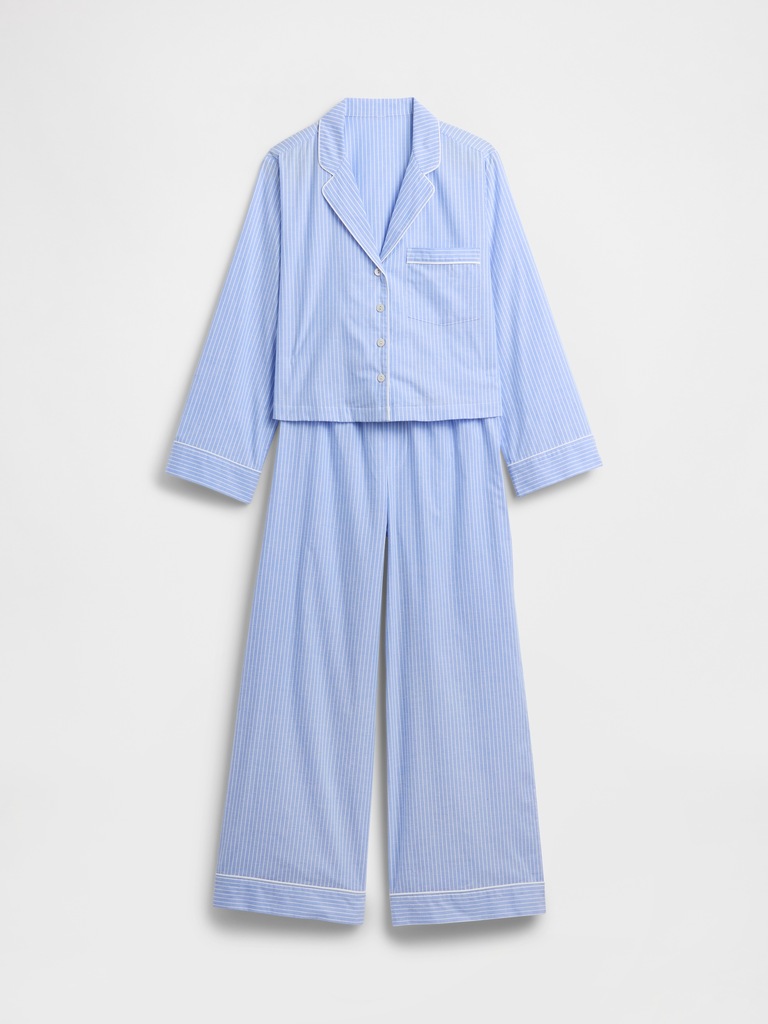 Relaxed Poplin PJ Set