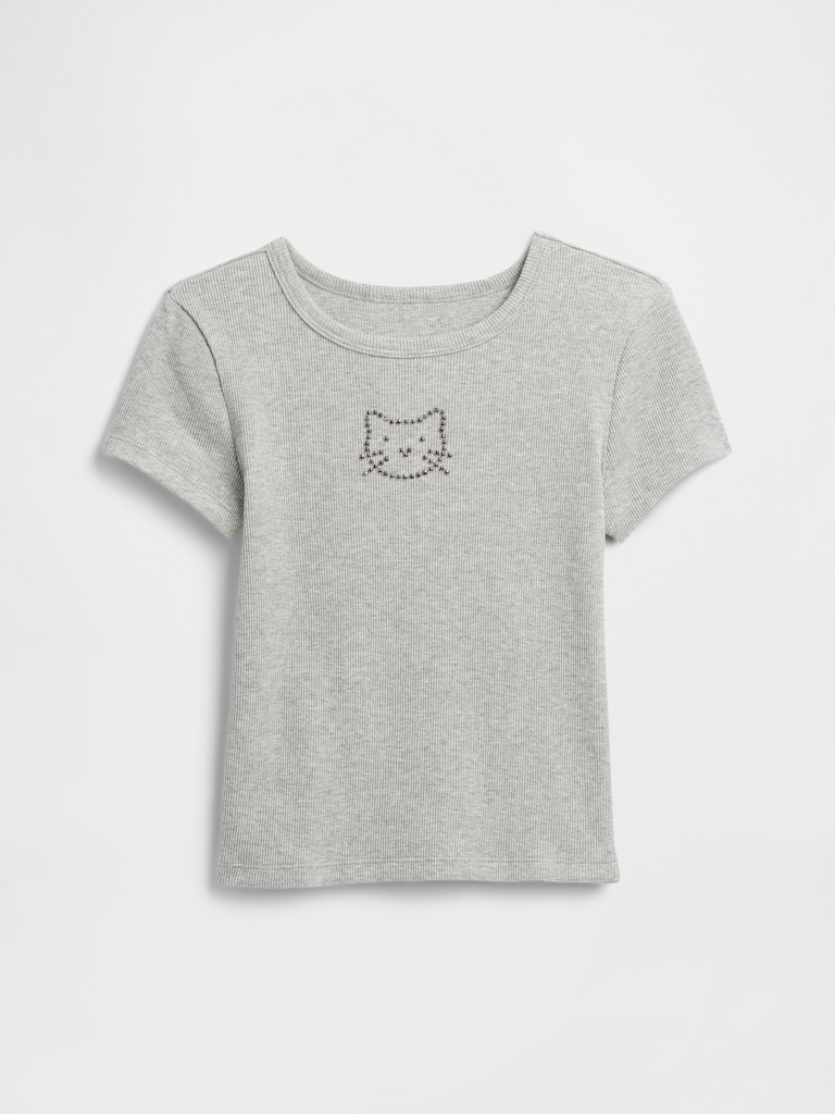 Kids Ribbed Pointelle T-Shirt