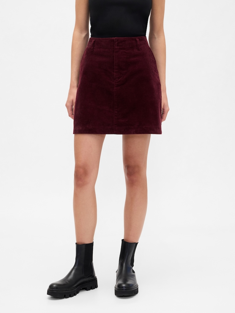 Corduroy Mini Skirt