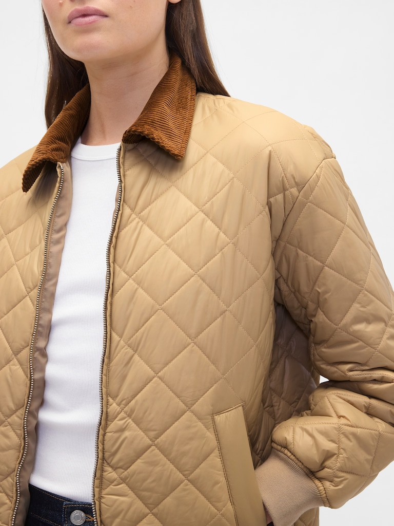 Relaxed Quilted Nylon Jacket