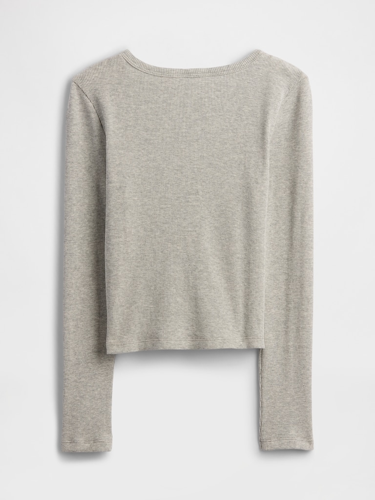 Kids Ribbed Pointelle T-Shirt