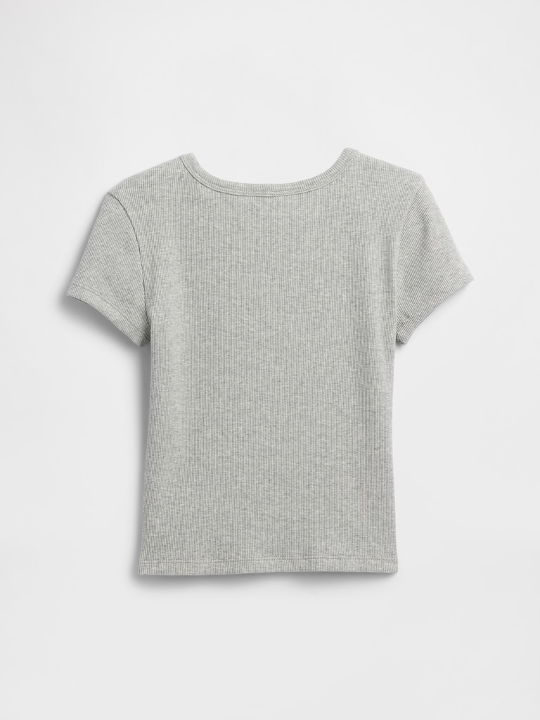 Kids Ribbed Pointelle T-Shirt