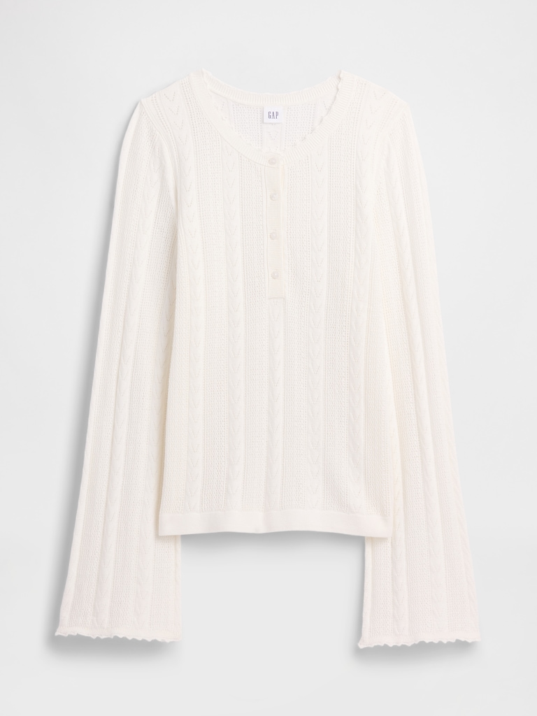 Pointelle Henley Top