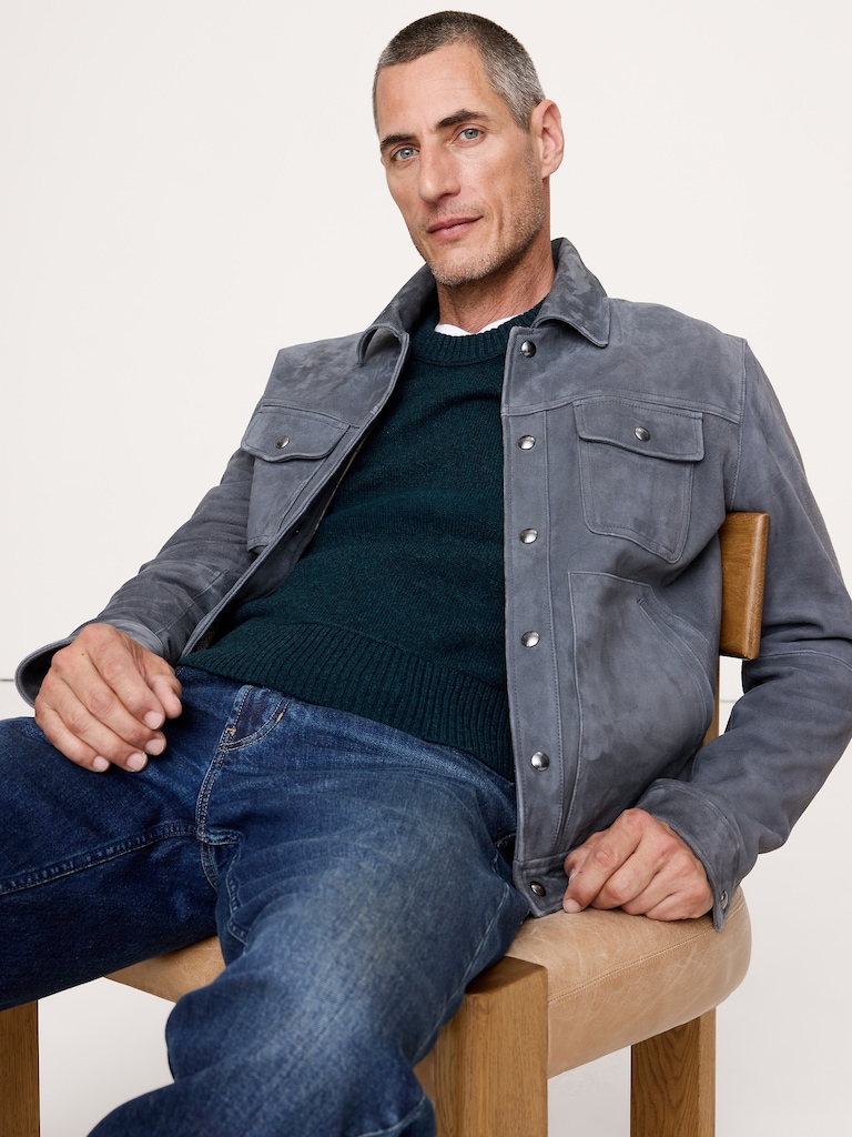 Italian Merino-Blend Crew-Neck Sweater