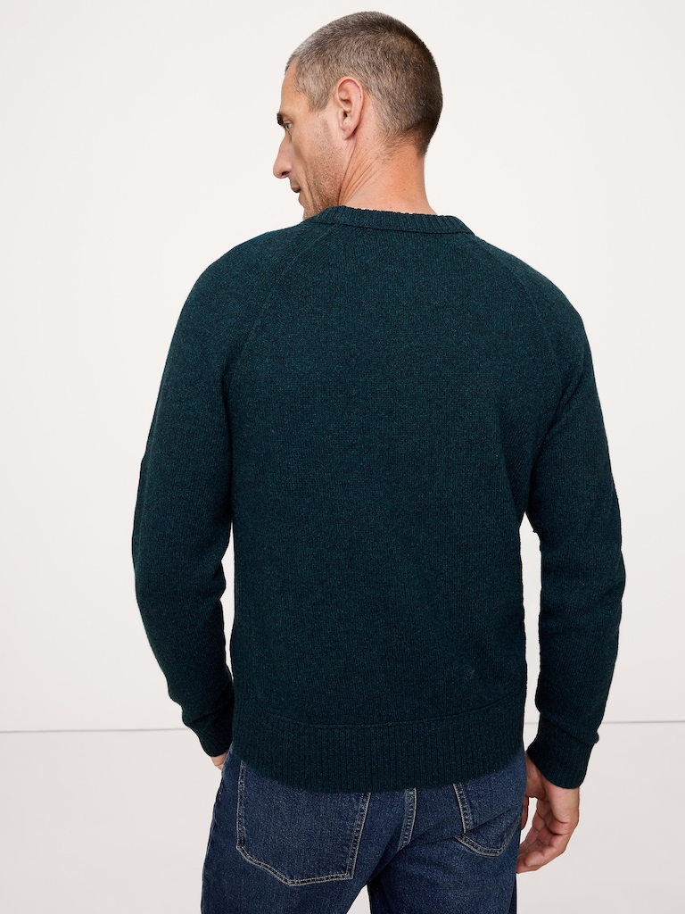 Italian Merino-Blend Crew-Neck Sweater