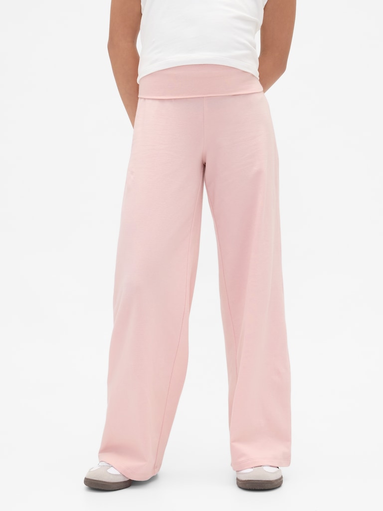 Kids Wide-Leg Foldover Leggings