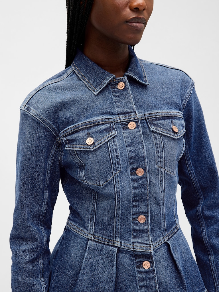 Denim Peplum Jacket
