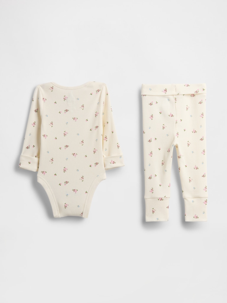 Baby Grow-With-Me TinyRib Outfit Set