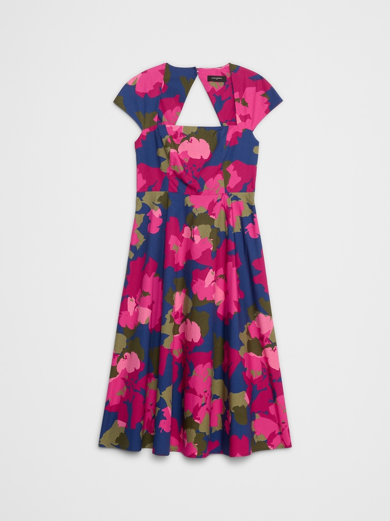 Square-Neck Midi Dress