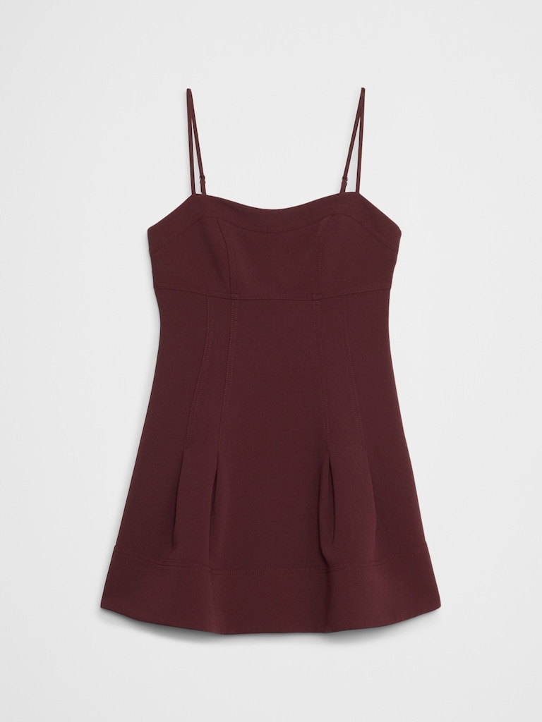 Structured Empire-Waist Mini Dress