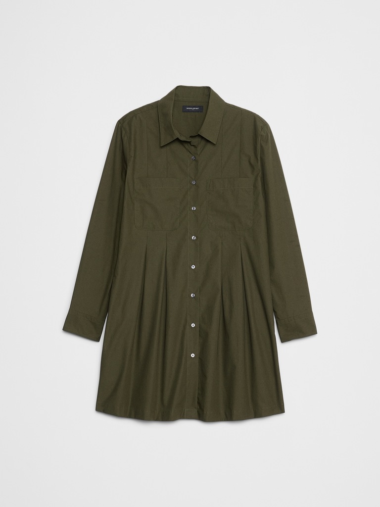 Pocketed Mini Shirtdress