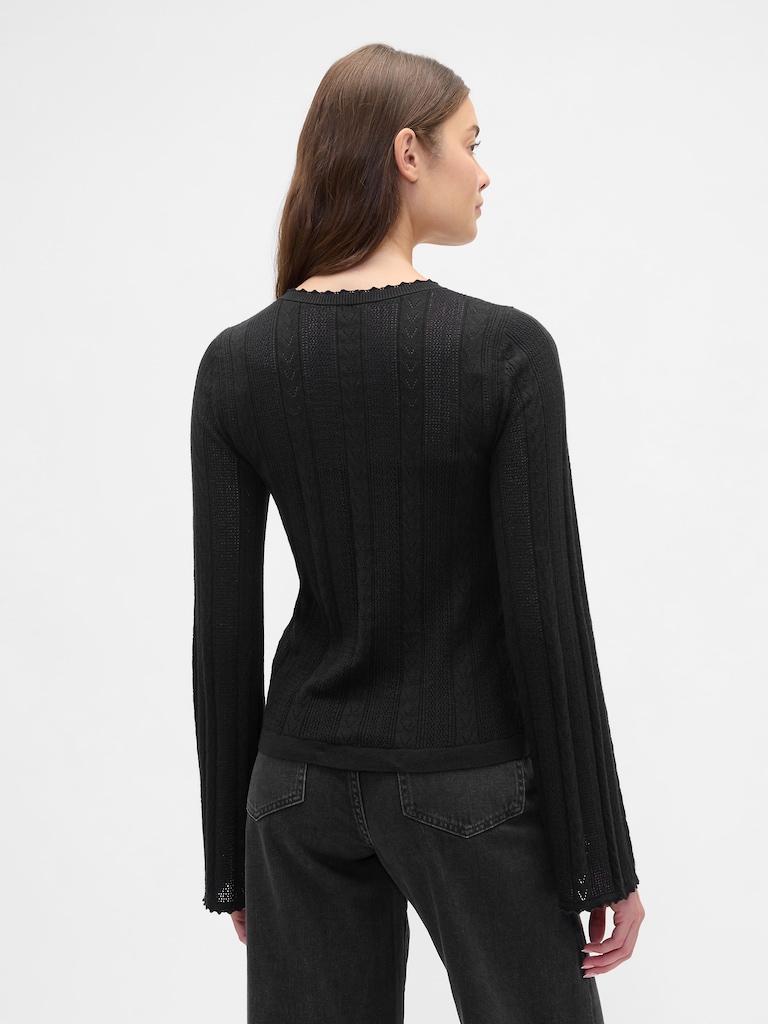 Pointelle Henley Top