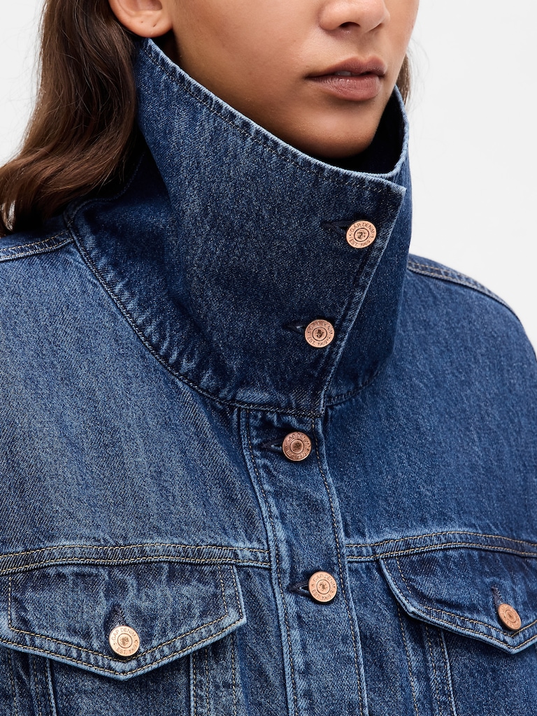 Denim Oversized Bubble Jacket