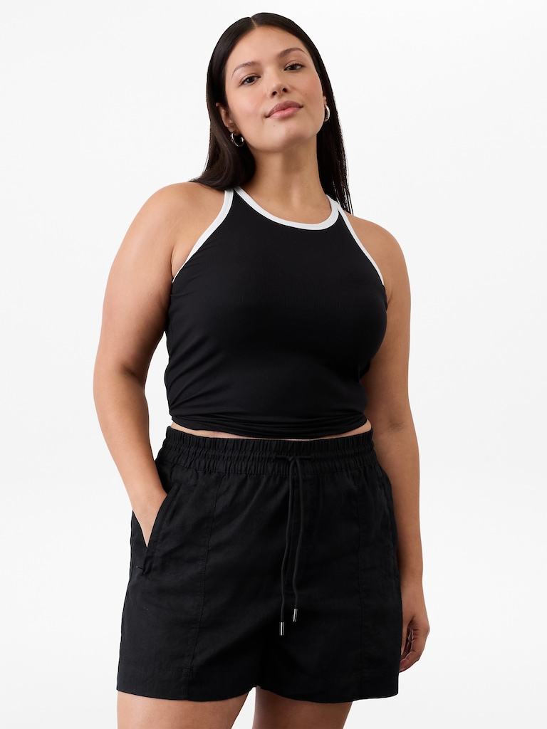 Retreat Linen Mid Rise 4" Short