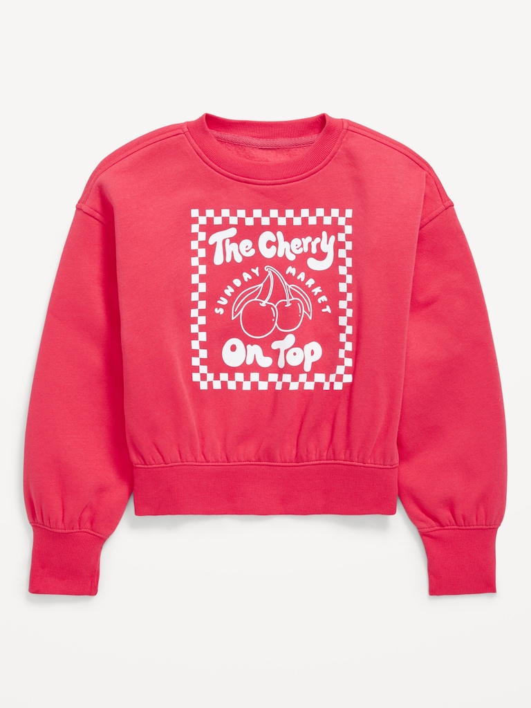 Favorite Fleece Oversized Graphic Sweatshirt for Girls