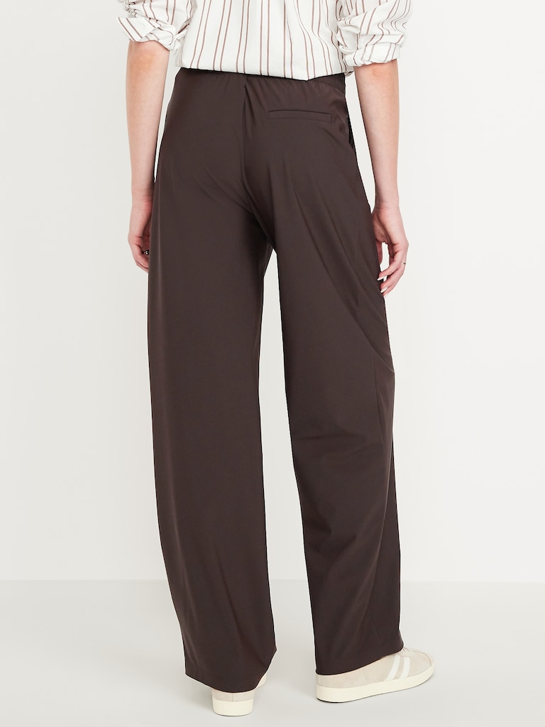 High-Waisted SleekTech Trouser Pants