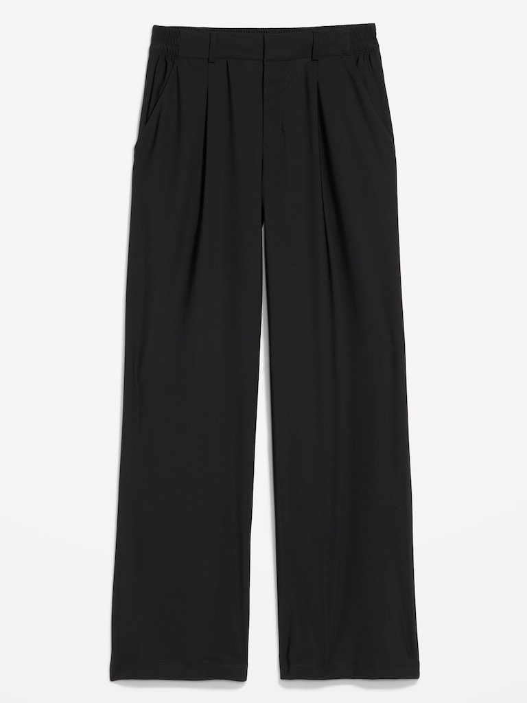High-Waisted SleekTech Trouser Pants